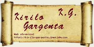 Kirilo Gargenta vizit kartica